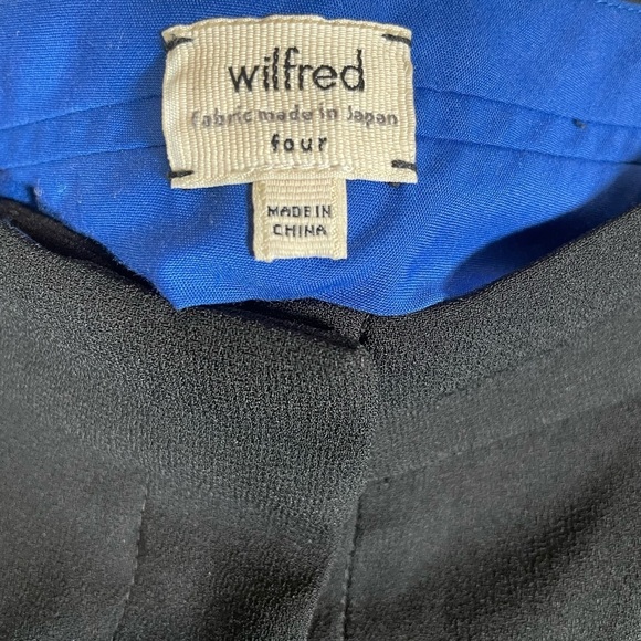 Aritzia Wilfred Alara Color Block Trouser Pants Black Burgundy Crepe Womens 4 - Picture 5 of 13